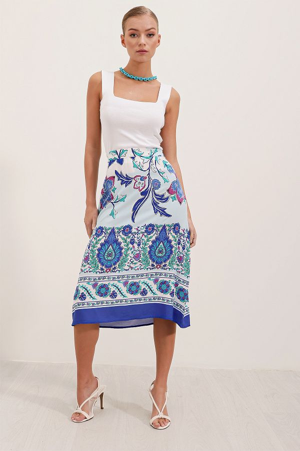 Bigdart-1899 Patterned Midi Skirt - Saks 1