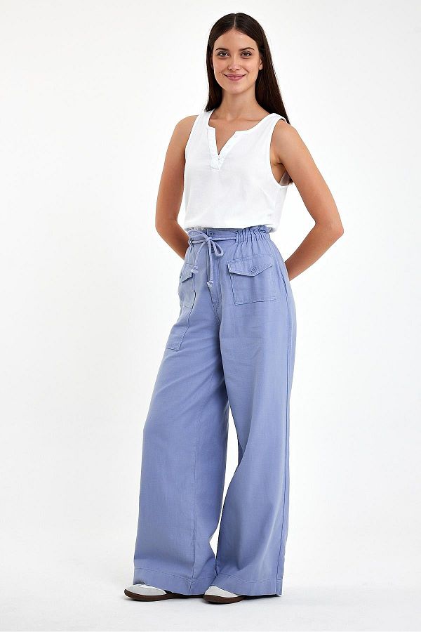 Wide leg paperbag trousers sale