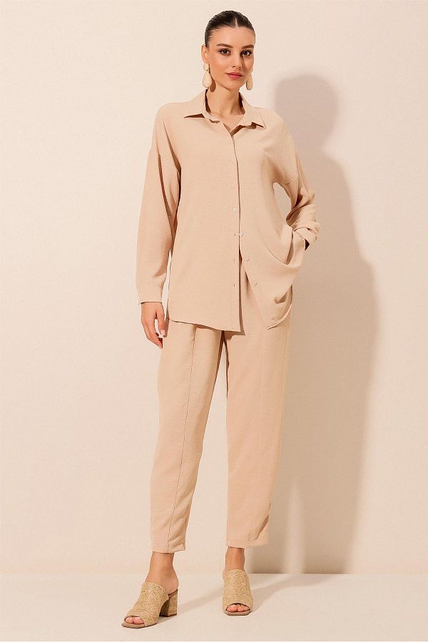 Bigdart-6593 Model Béžová barva Oversize Double Set 1