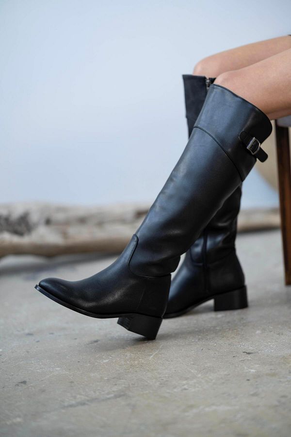 Long boots with belt on sale