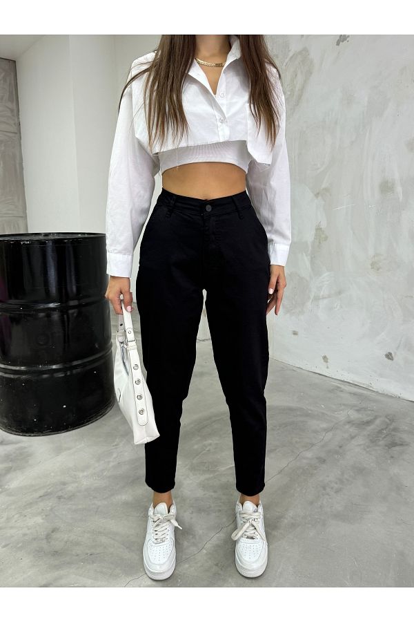 BİKELİFE-Flexible Lycra-Mom-Hose für Damen mit hoher Taille 1