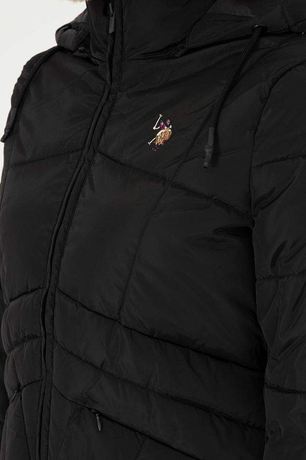 U.S. Polo Assn. Women s Black Coat 50289581 Vr046 Trendyol