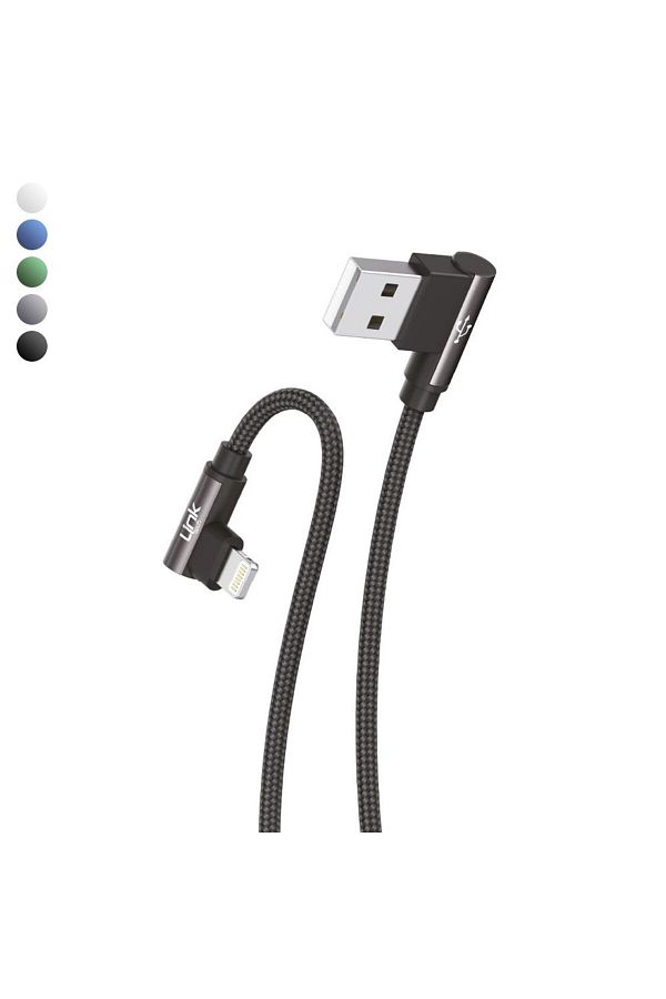 Kinhank-Linktech K593 - iPhone Lightning 90 Degree Data/Charging Cable 3A 1.5m 1