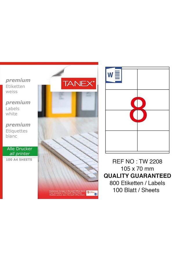 Tanex-Tw-2208 Laser Sticker 105 X 70 mm 1