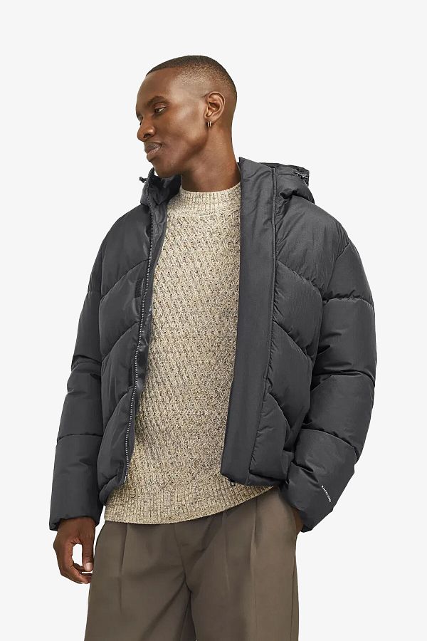 Jack Jones Jjworld Puffer Men s Gray Coat 12259850 Asphalt Trendyol