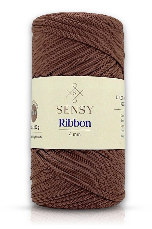 SENSY-Premium Ribbon Polyester String 200 Gr Polyester Ribbon Macrame String Copper 1