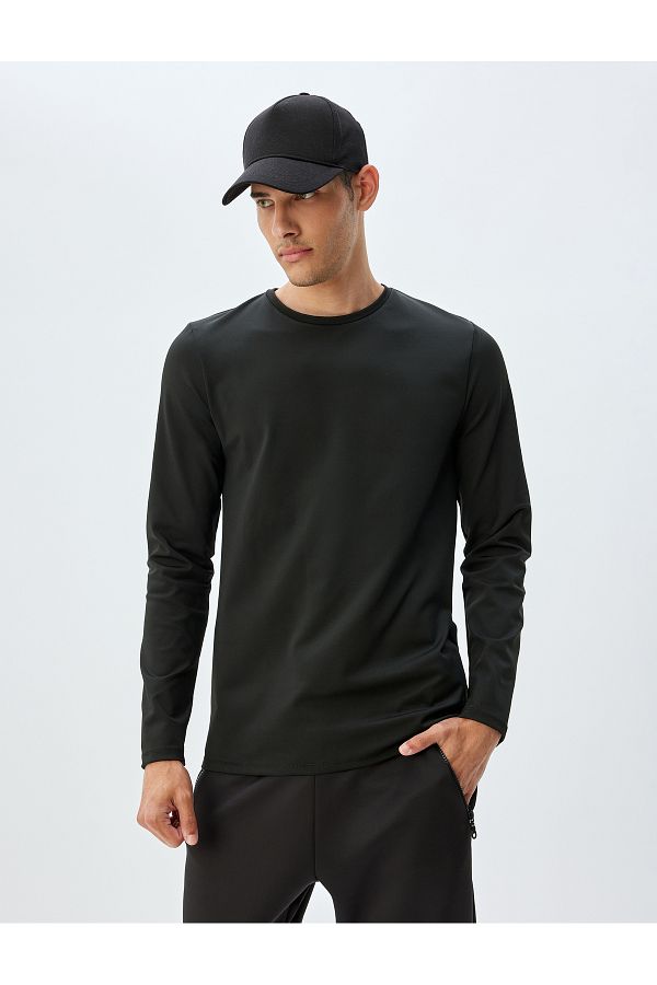 Koton Long Sleeve Crew Neck Basic Sports T Shirt