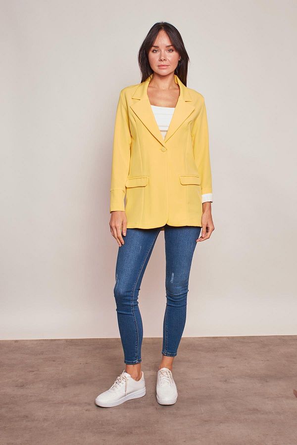 Yellow boyfriend blazer store
