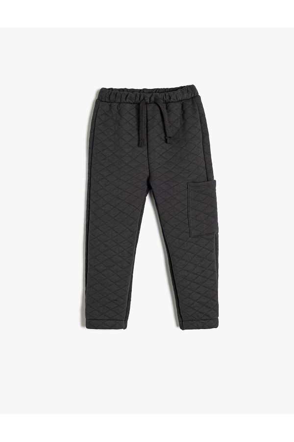 Koton-Quilted Jogger Sweatpants - Basic Model with Pockets 1