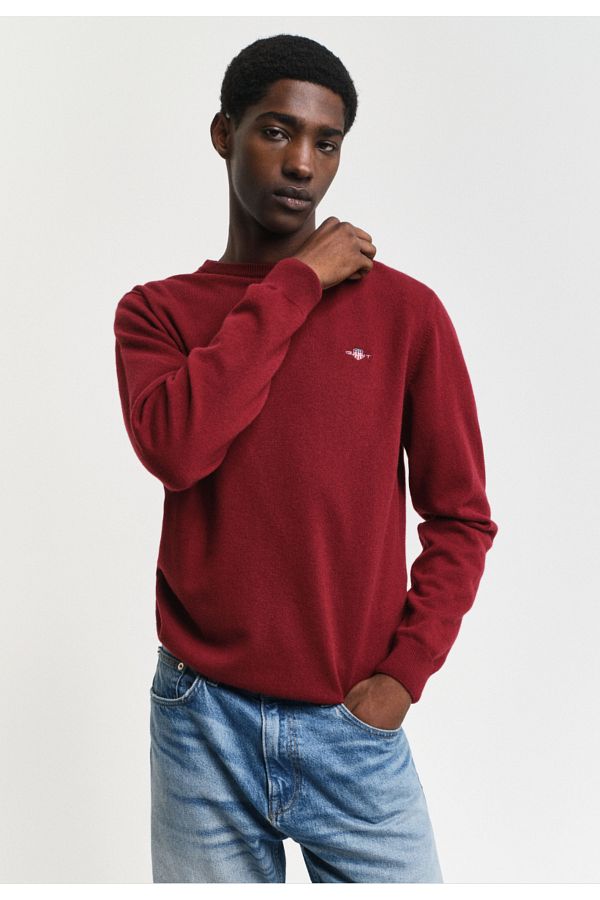 Gant Superfine Lambswool Crew Neck Sweater Trendyol