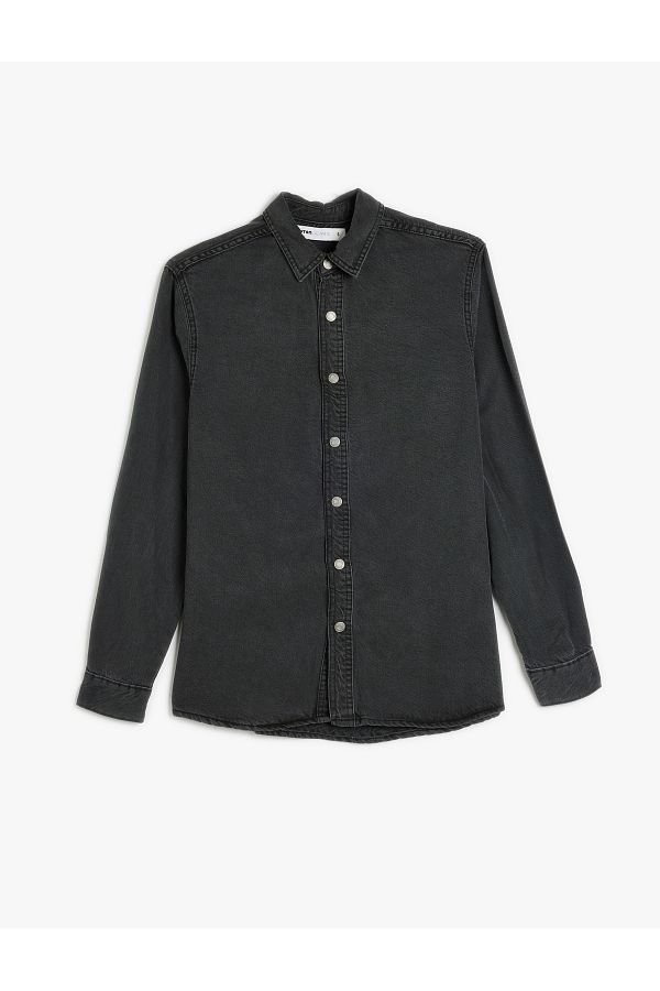 Koton-Basic-Jeanshemdjacke aus Baumwolle 1