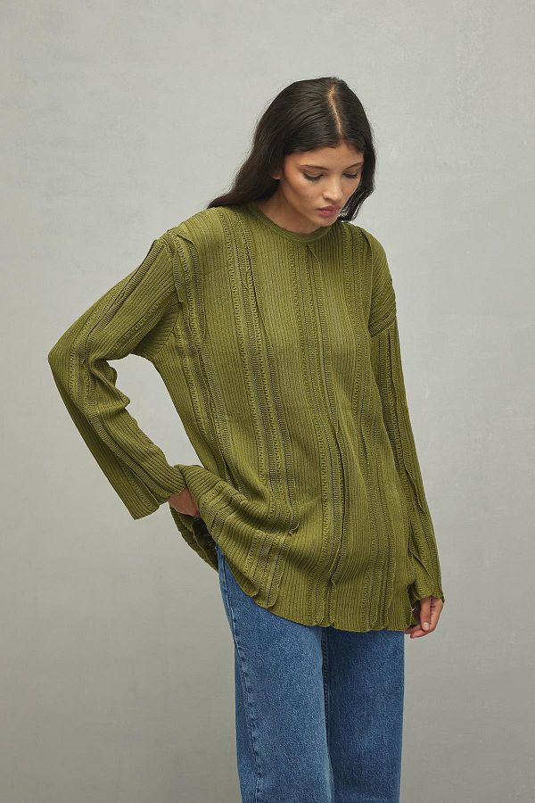 Green glitter sweater on sale