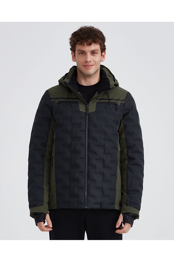 Skechers Sports Winterjacket Khaki Basic Trendyol
