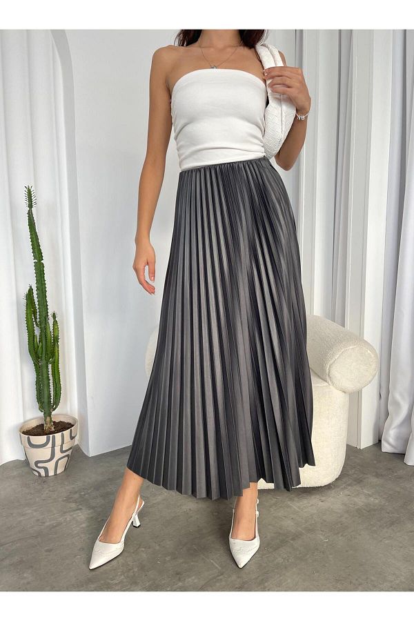 High waisted pleated skirt queen shop