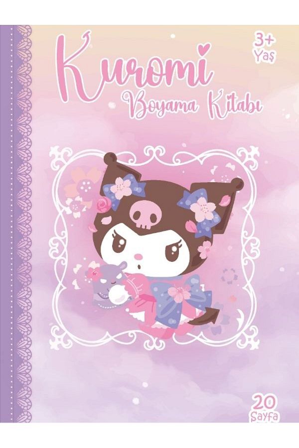 ZNC-Kuromi Coloring Book for Kids - (+20), Full Page Picture + Mask Gift 1