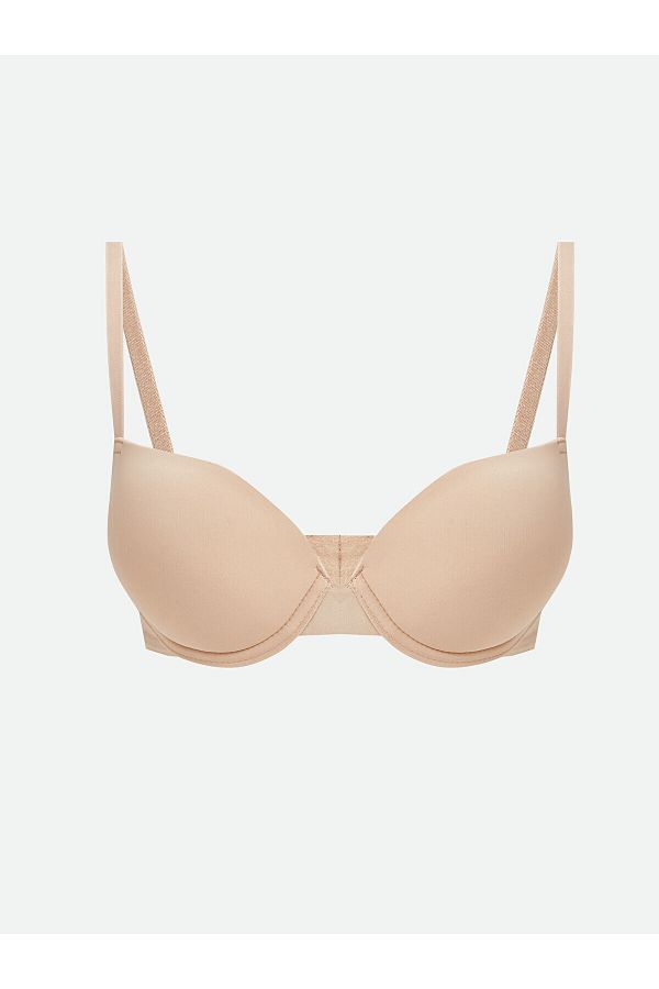 LC Waikiki-Sutien tricou simplu cu jumătate căptușit cu sârmă albă 1