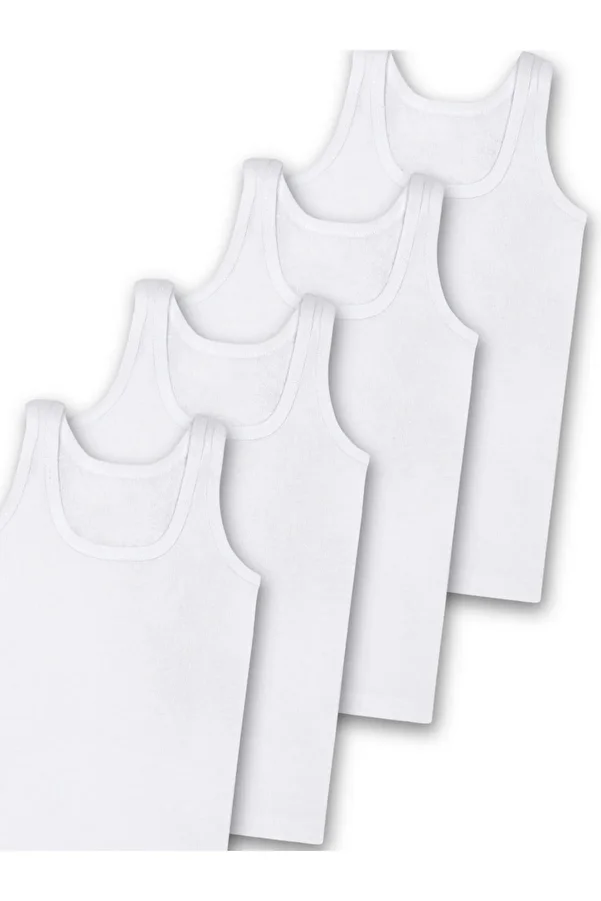 GizaKids-100% Cotton Rib Boys' Athlete Undershirt Underwear Set of 4 1