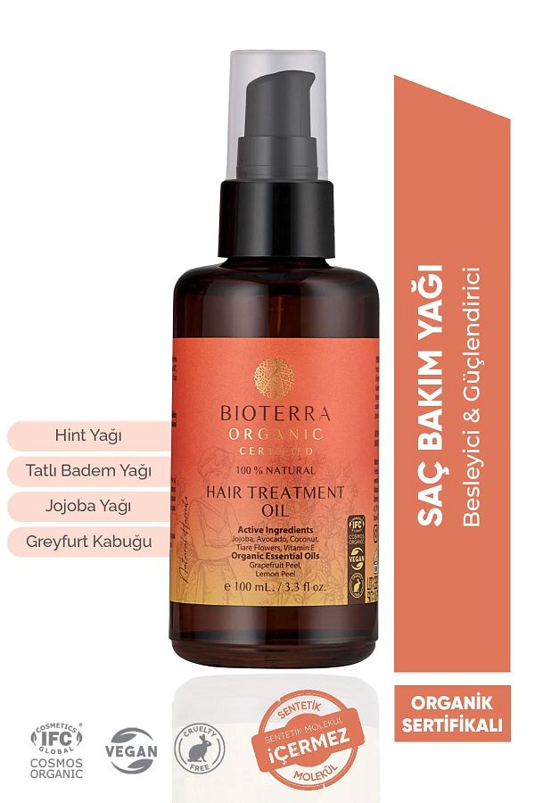 Bioterm-Bioterra Organic Hair Care Oil - 100 ml Hair Treatment Oil 1
