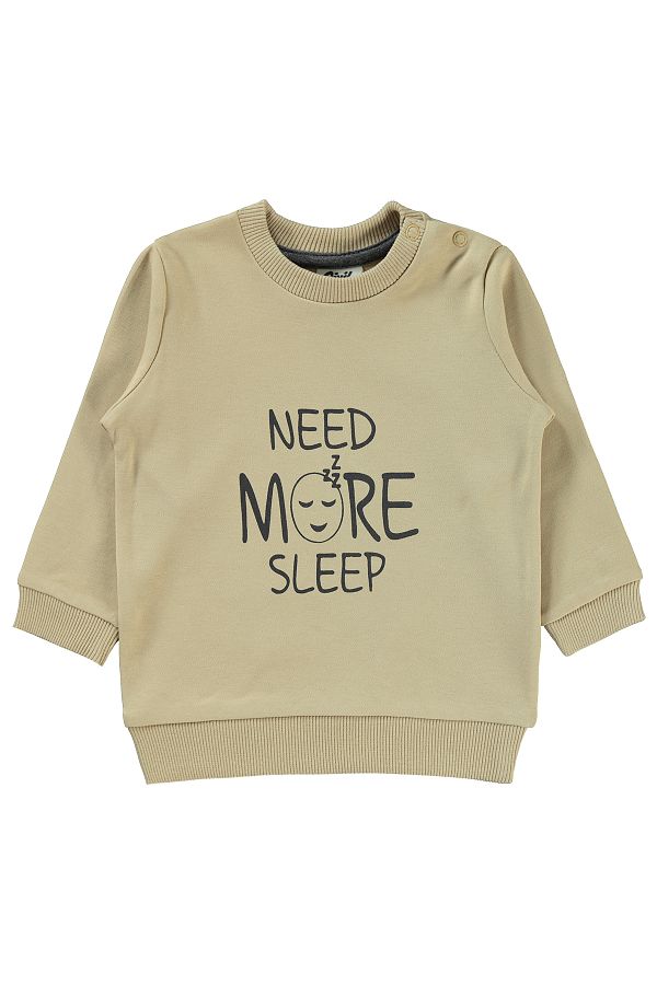 Civil Baby Baby Girl Sweatshirt 6 18 Months Milk Brown Trendyol