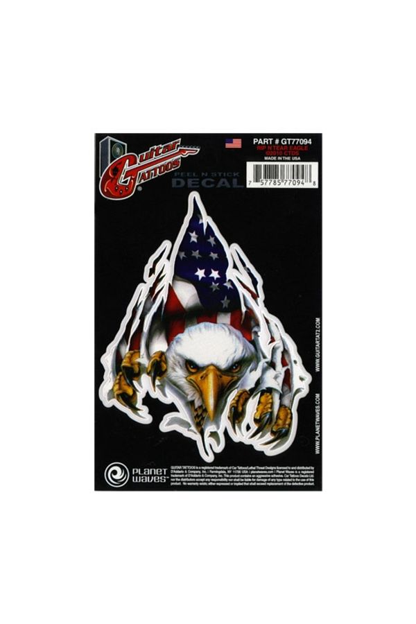 Planet Waves-Planetwaves GT77094 GTR Tattoo - Rip N Tear Eagle Sticker GTR Tattoo - Rip N Tear Eagle Sticker 1