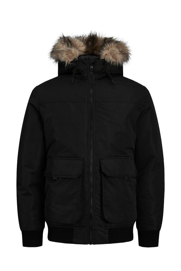 Jack and jones fur jacket hot sale