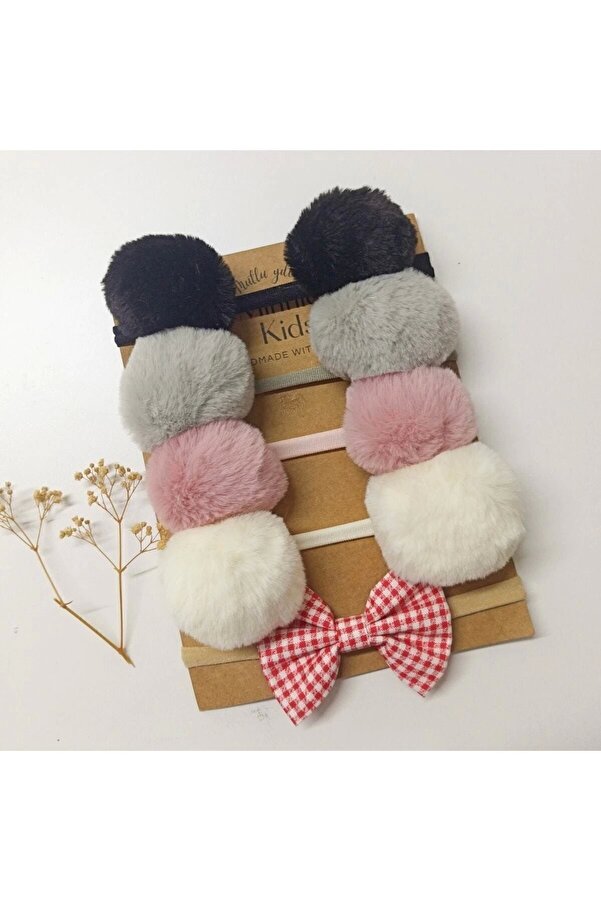 MinnieKids Kız Çocuk Bebek 5 Li Bandana Seti