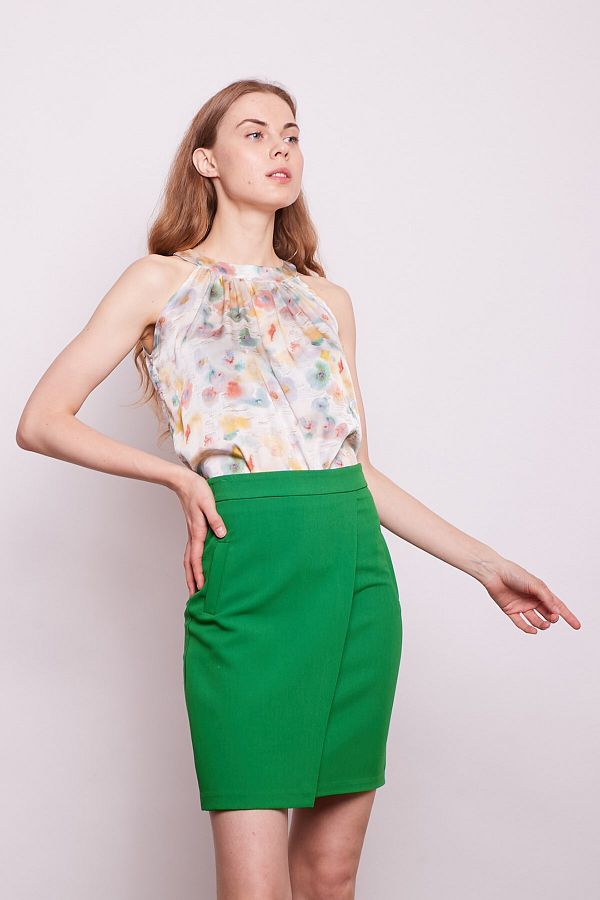 Green office skirt discount