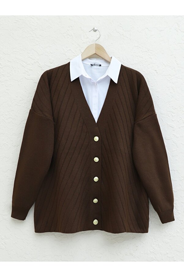 claret cross cardigan