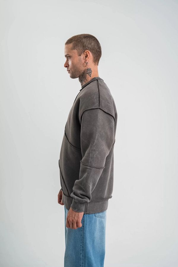 Sweatshirt with neck cut out on sale