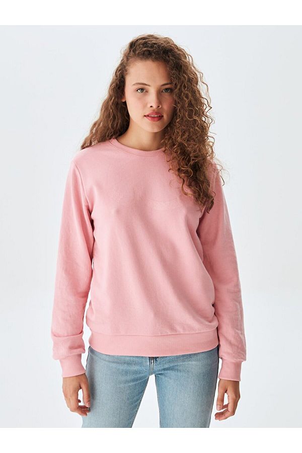 Basic pink sweatshirt on sale