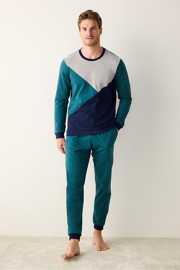 Penti Color Block Jogger Pajama Set Trendyol