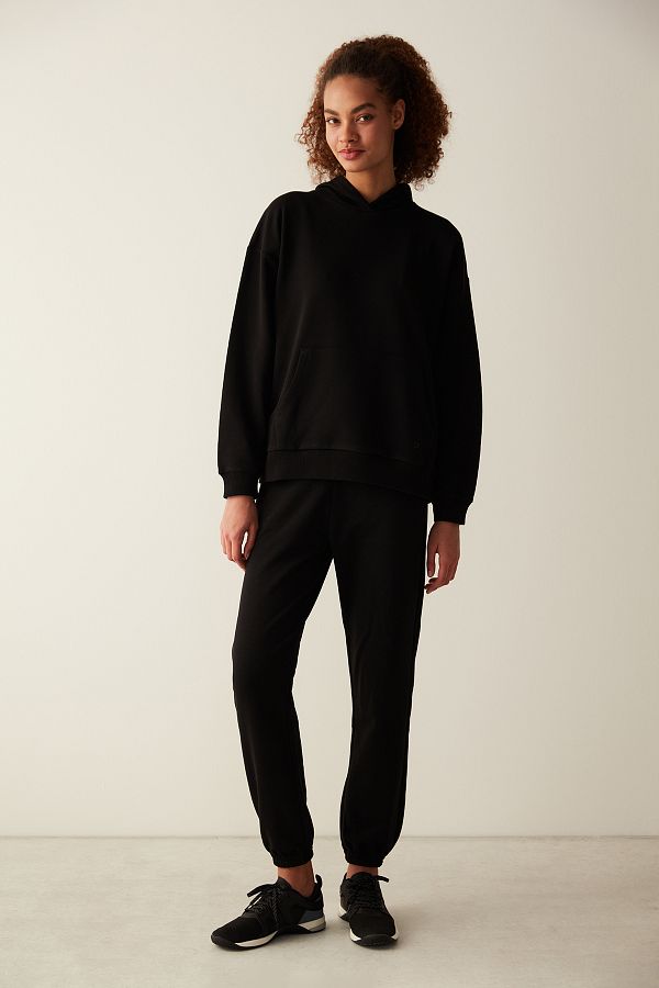 Penti Black Comfy Sweatpants with Crossed Waist Detail Trendyol