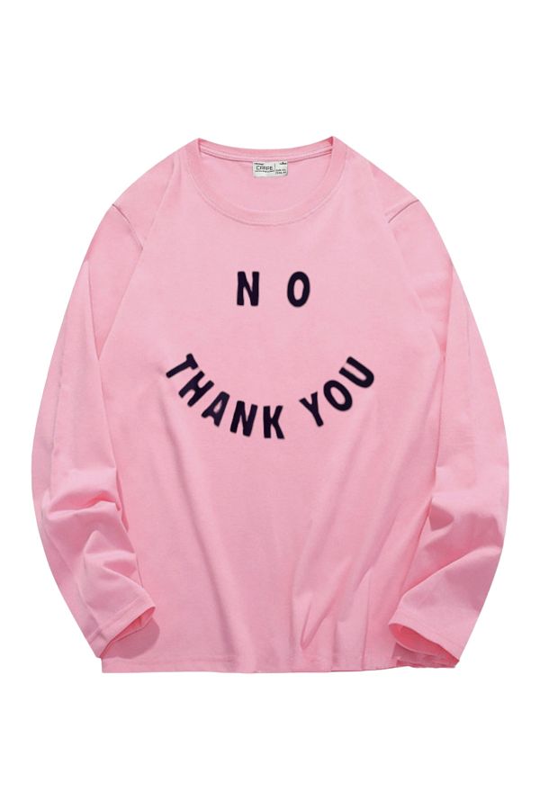 No thank you sweatshirt best sale