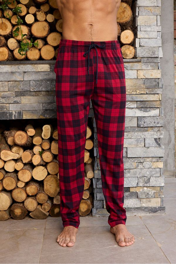 KLY 100 Cotton Plaid Pajama Bottoms Modern and Comfortable Design M 2Xl With Different Color Options Trendyol