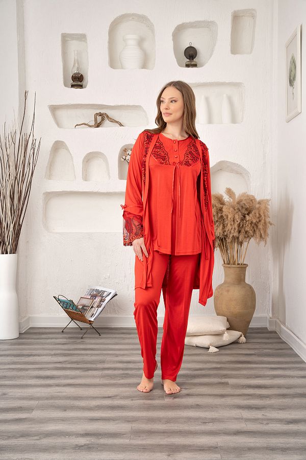 Red lace pajamas clearance