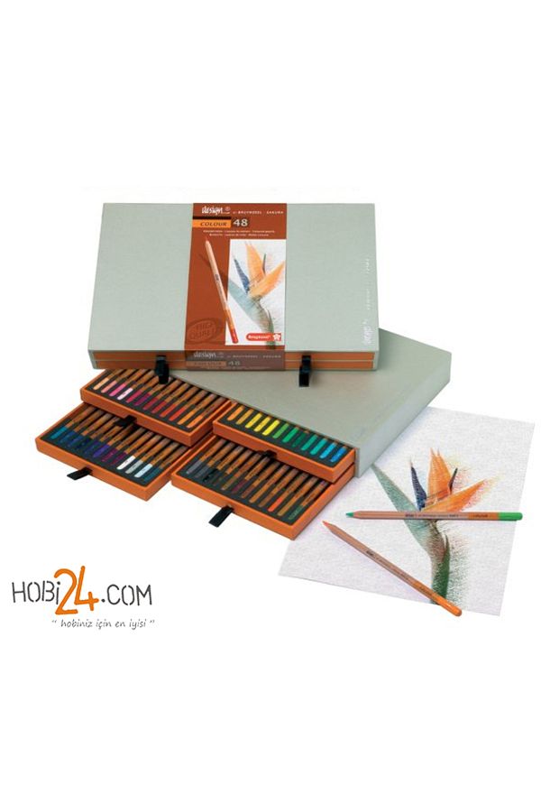 Bruynzeel-Dry Paint Pen Set - 48 Colors (Design Series Luxury Box) 1