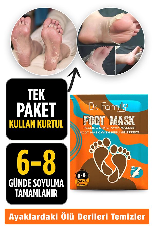 Dr Family-Foot Peeling Mask - Peelable Dead Skin Peeling Foot Care Removes Odor and Removes Calluses 1