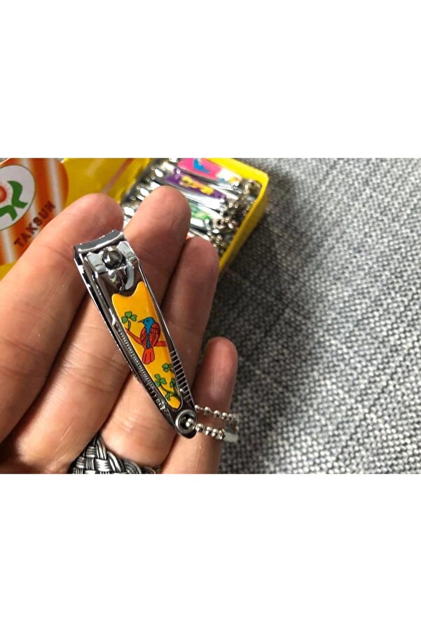 Hasyılmaz Taksun Tırnak Makası 5,5 cm - Renkli Desenli Askılı Tırnak Makası