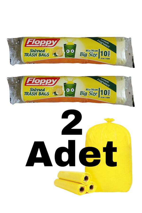 Floppy-Lemon Scented Large Size Trash-Pullover 65*70 cm 10 Pieces 2 Rolls 1