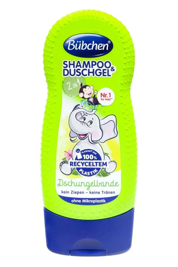 Bübchen-شامبو وجل استحمام للأطفال 2 في 1 Dschungelbande 230 مل 1