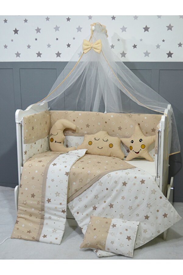 FISTIK BEBE 60x120 12 Parça Cibinlikli Bebek Uyku Seti