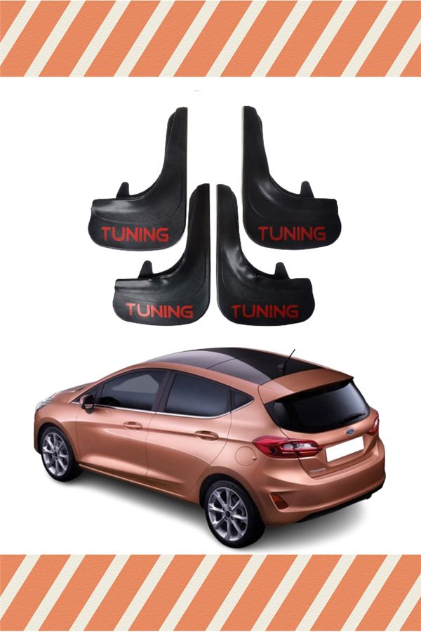 Heda Tex-Ford Fiesta 2018-2023 Set of 4 Dust Covers with Tuning Lettering - Clamshell and Clamshell 1