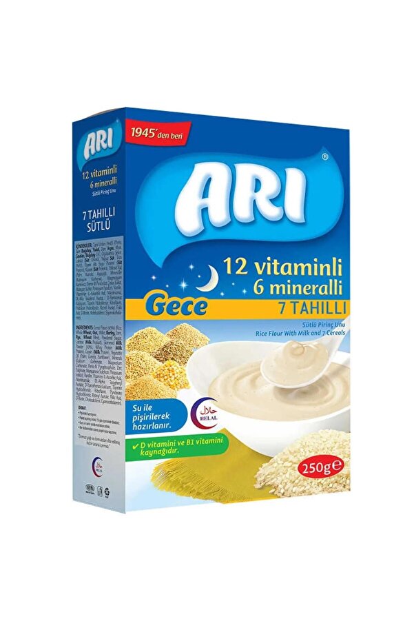 ARI Mama Gece 7 Tahıllı 12 Vitamin 6 Mineralli Pirinç Unu 250 gr