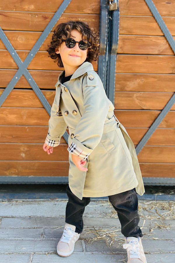 Kids trench coat boys 2025