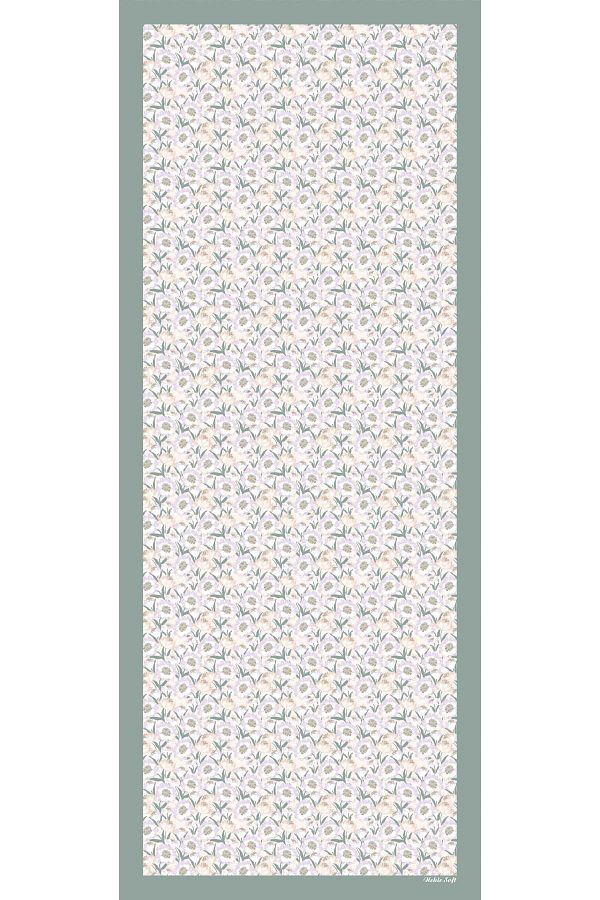nehir eşarp-Rose and Flower Pattern Air Conditioning Soft Shawl 1