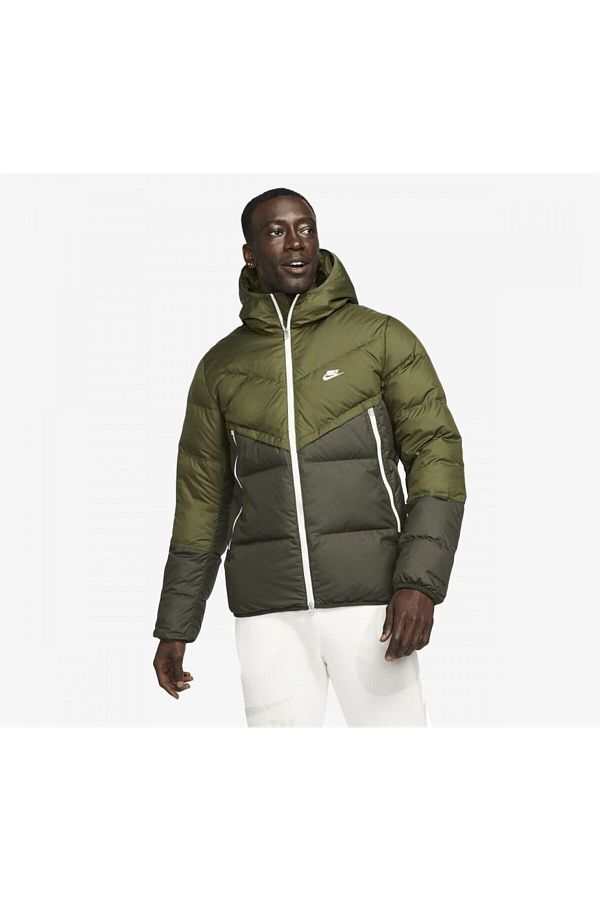 Nike Hooded Green Thick Puffer Men s Coat Dv5121 326 Trendyol