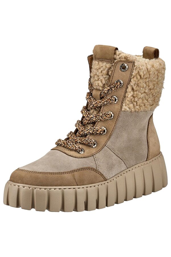 Beige Chelsea Boots Damen Blockabsatz Chelsea-Boot Aus Wildleder