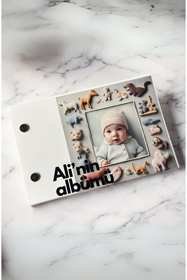 Mementoboxes Kişiye Özel Flipbook Bebek Temalı 20 Sayfa Fotoğraf Albümü (10x15 cm )