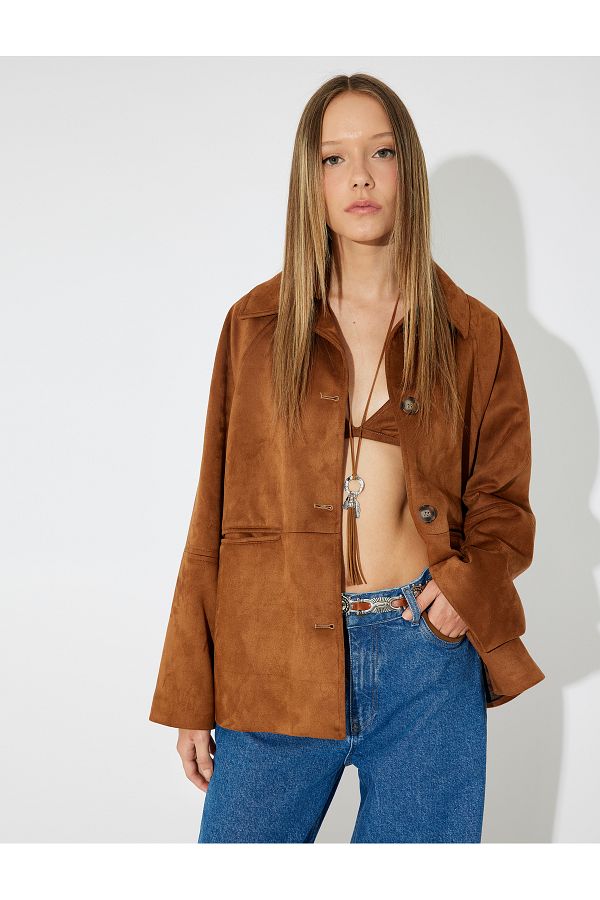 Suede look jacket store