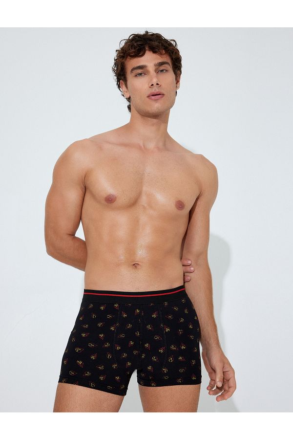 Koton-Minimal Patterned - Rubber Waist 3-Piece Boxer Set, Multicolored 1